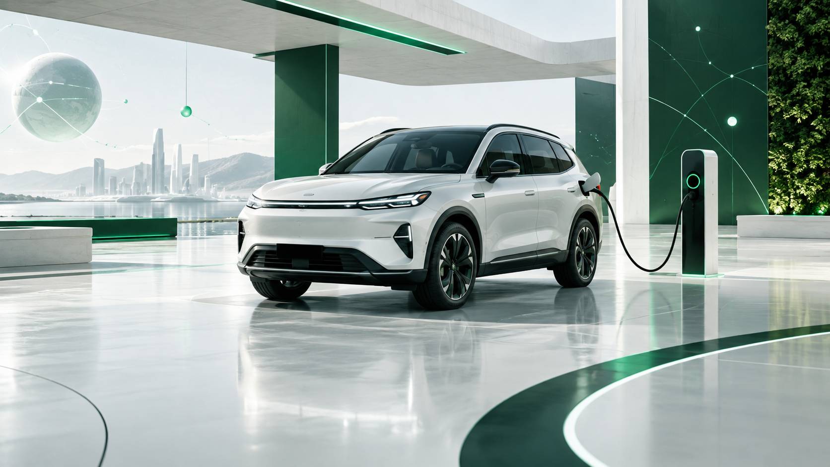 Illustration éditoriale du sujet : Audi Q4 e-tron : L'innovation électrique au cœur de la mobilité futuriste