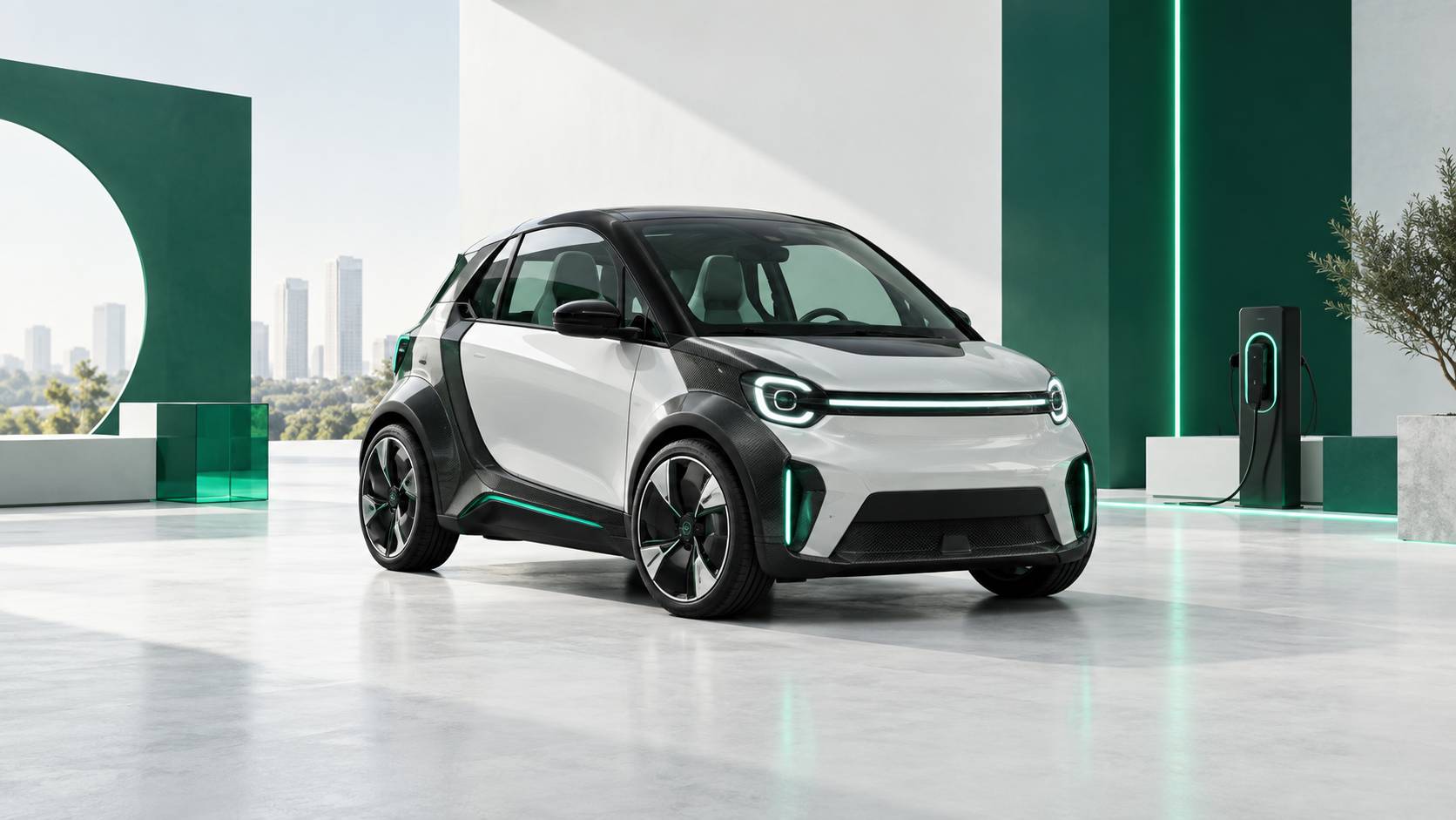 Illustration éditoriale du sujet : BMW i3 : L'innovation électrique qui redéfinit la mobilité urbaine