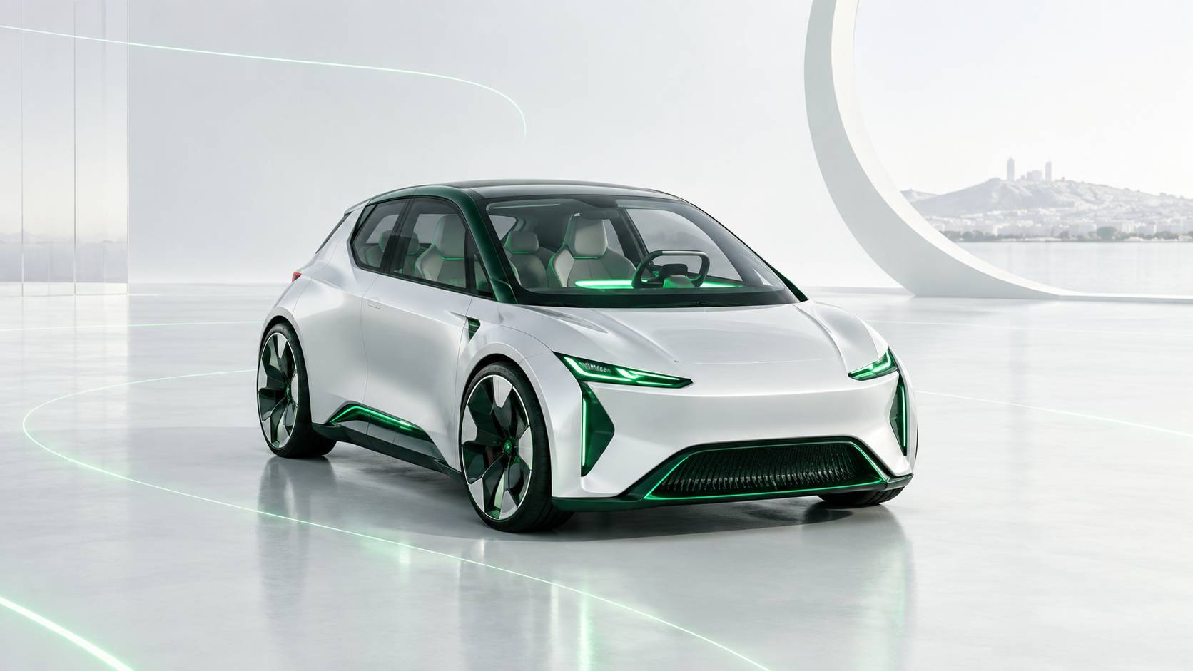 Illustration éditoriale du sujet : La nouvelle 208 se révèle à travers le concept innovant Peugeot Polygon !