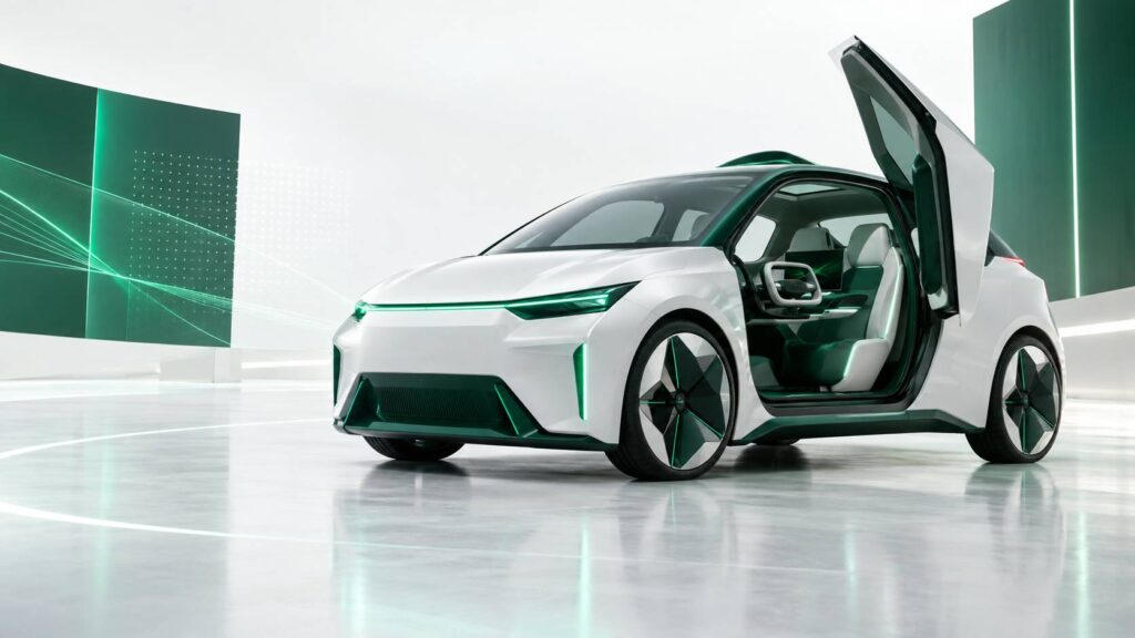 Illustration éditoriale du sujet : La nouvelle 208 se révèle à travers le concept innovant Peugeot Polygon !