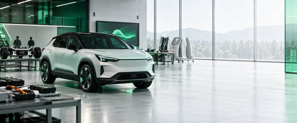 Illustration éditoriale du sujet : Tesla relance le projet d’une voiture électrique abordable pour révolutionner le marché !